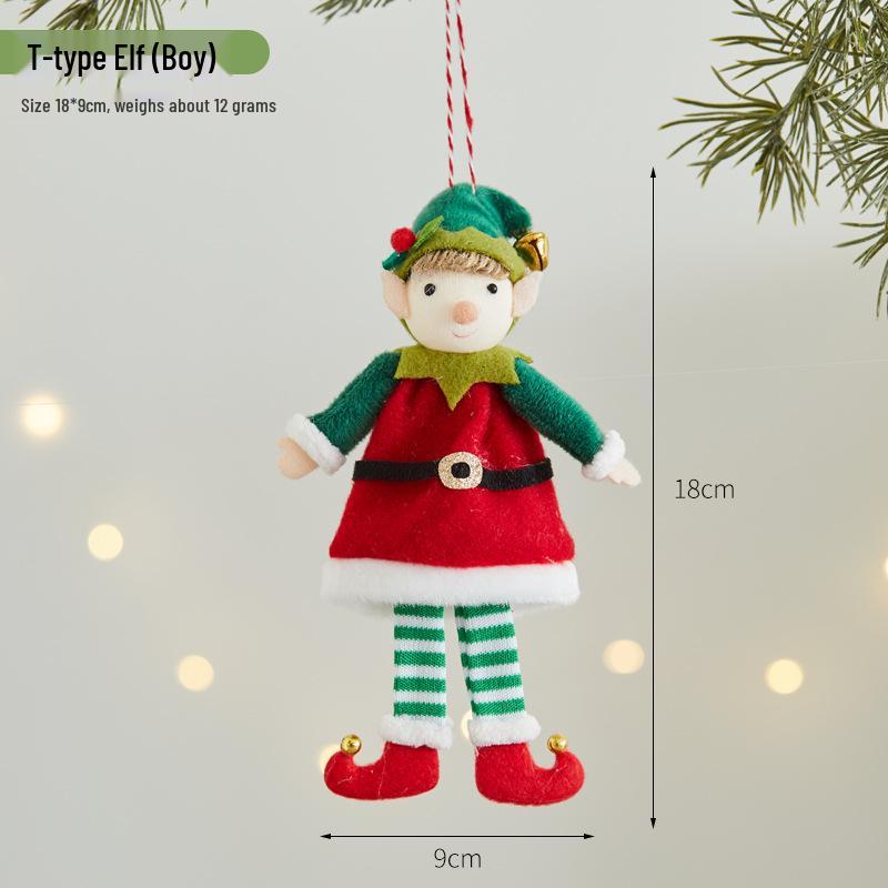 2026 Christmas Cute Plush Angel Elf Tree Ornament Pendant