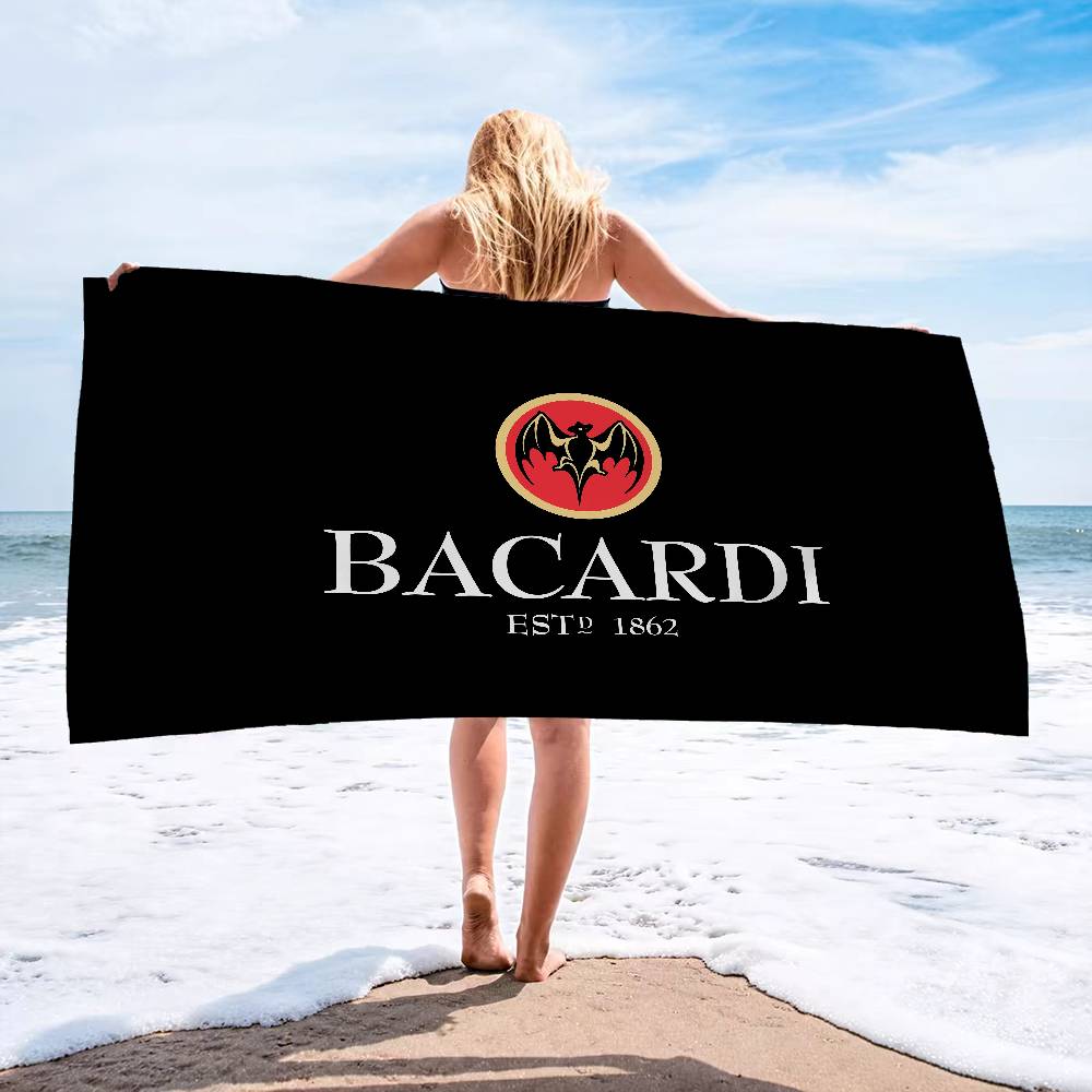 Bacardis Beer Microfiber Beach Towel Absorbent Quick Dry Soft Yoga Swimming Resort Mountain Climbing Towel