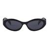 Prada Oval Sunglasses With Logo On The Temples Unisex sunglasses Black 0PR26ZS16K08Z55