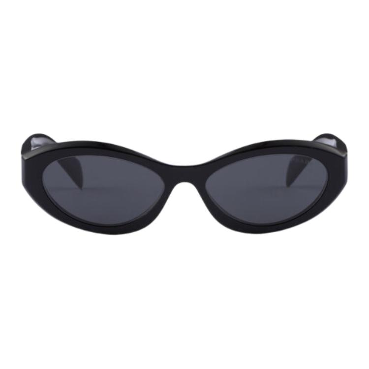 Prada Oval Sunglasses With Logo On The Temples Unisex sunglasses Black 0PR26ZS16K08Z55