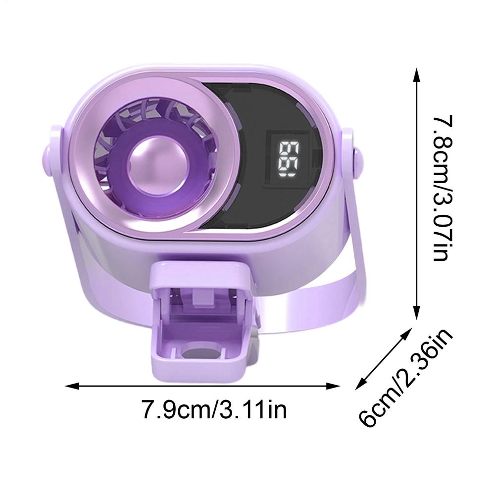 Clip On Fan 4 Speeds Silent Portable Air Cooler Small Clip Fan With Light And Lanyard For Home Bedroom Stroller Cart Camping