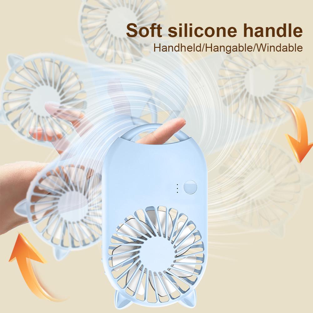 Mini Portable Fan 3 Speeds Handheld Fan USB Rechargeable Personal Fan Travel Essentials for Women Girls