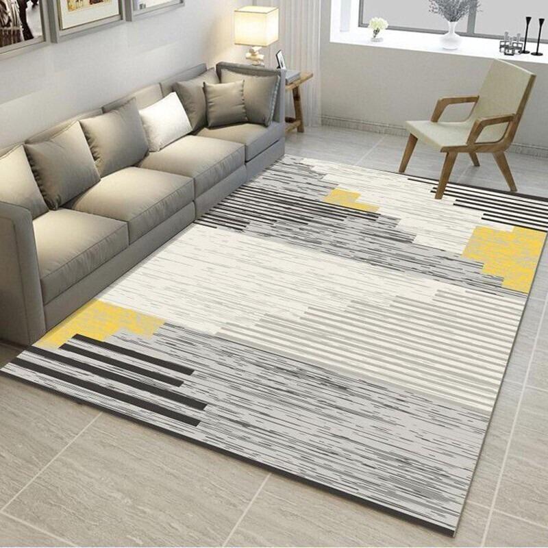 Abstract Nordic Geometry Printing Large Rug Anti-slip and Wear-resistant Soft Mat for Living Room Bedroom Carpet Easy To Clean