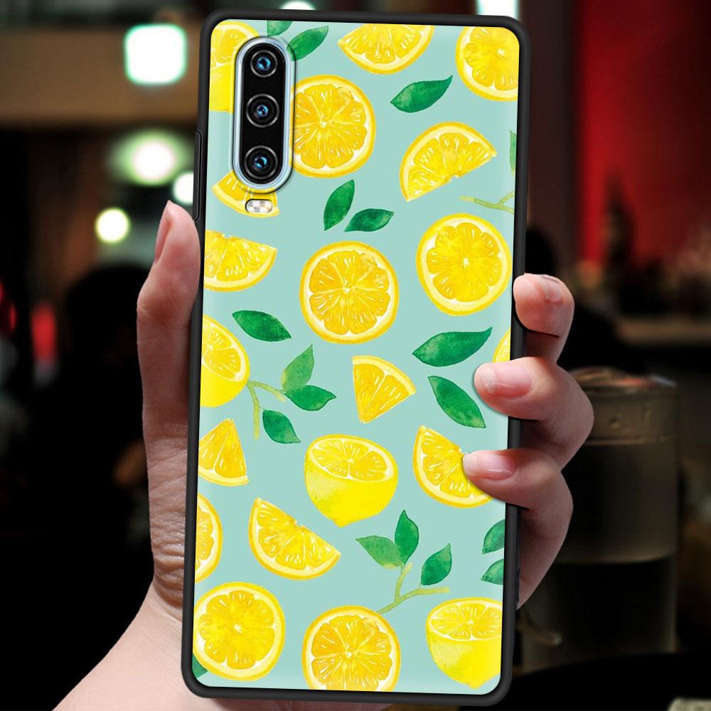 Mediterranean Lemon Soft Phone Case For Huawei P30 Lite P50 Pro P20 P40 Lite E P Smart Z 2021 Y6 Y7 Y9 2019 Y6p Y9s Y7a Cover