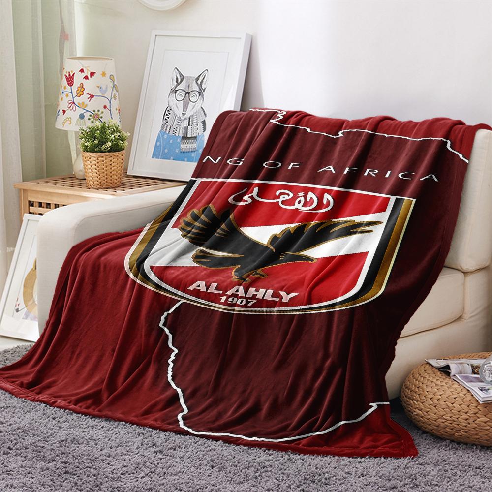 1 Stück Alahly Print Flanelldecke, Hohe Qualität für alle Jahreszeiten, Heimdekoration, Wärme und Komfort, Perfekt für Weihnachtsgeschenke