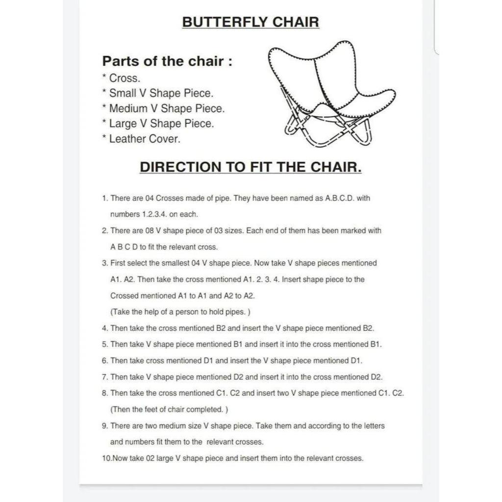 Butterfly Chair Cover 100% Genuine Leather Bedroom Decor Living Room Luxury, Relaxing Chair Rustic Accent Chair Christmas Gifts