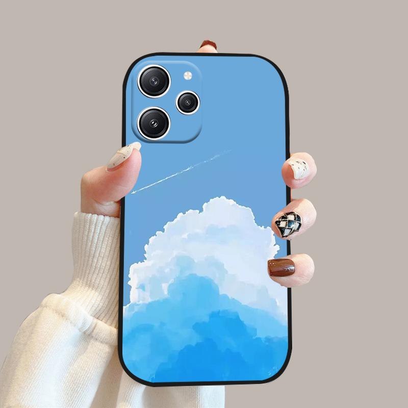 For Redmi 12 4G 5G Silicone TPU Soft Case For Redmi 12R Phone Bumper Cover For Xiaomi Redmi Note 12R 5G Protective Fundas Cases