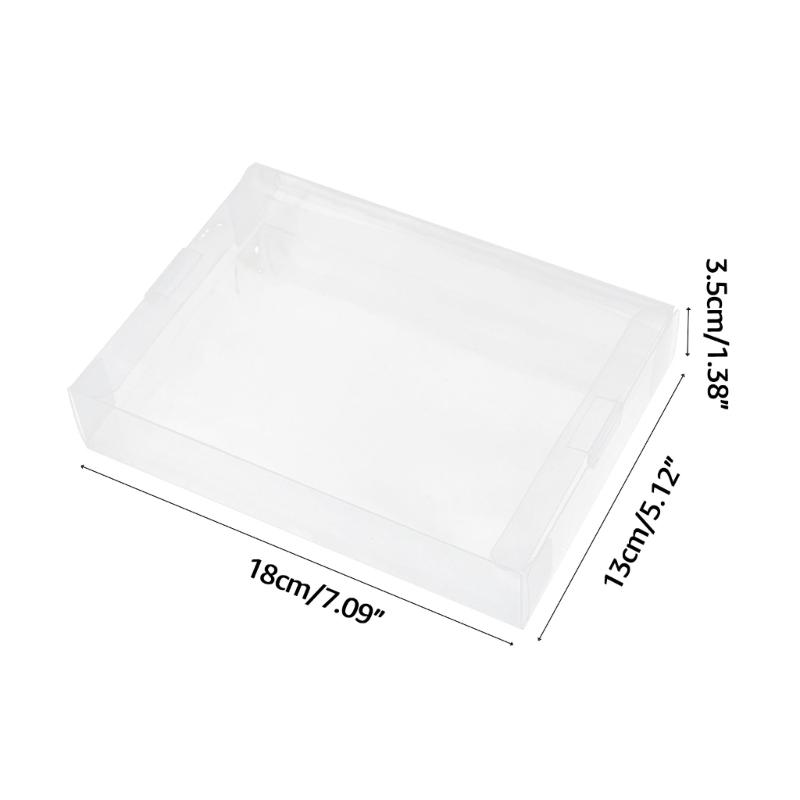 Clear Box Case Sleeve CIB Protector for SNES/N64 Games Cartridge Box
