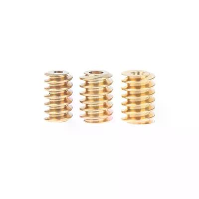 2PCS 0.5 Modulus 1.98mm/2.28mm/ 2.98mm Aperture Hole Diameter Single-head Copper Worm Gear Matching 2mm/2.3mm/3mm Shaft