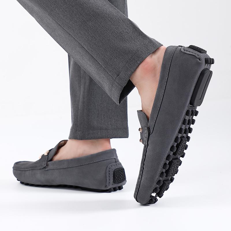 Leichte Herren-Loafer, lässige Lederschuhe zum Reinschlüpfen, klassische, bequeme Herren-Fahrschuhe, Mokassins