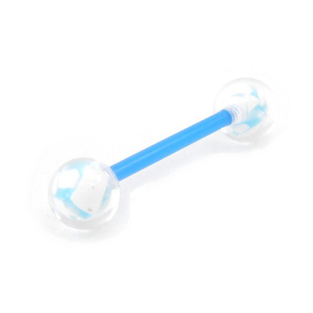 Les Trésors De Lily [I9139] - Flexible Tongue Piercing 'Coloring' Blue