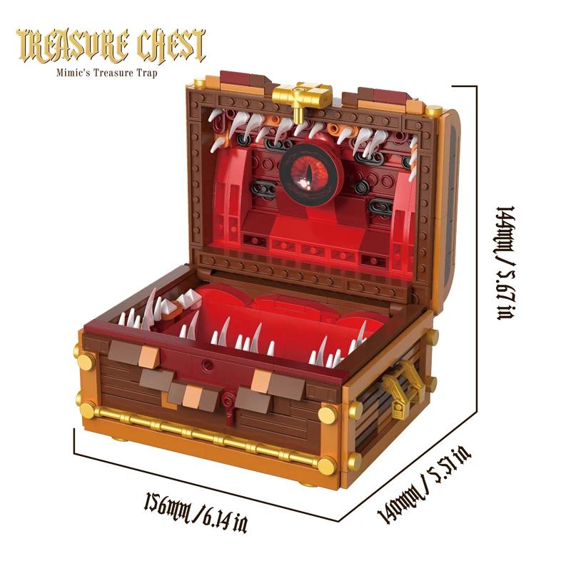 531PCS Dungeons Monster Treasure Chest Building Blocks Set Dark Souls Creative Monster Box Brick Desktop Ornament Toys Gifts