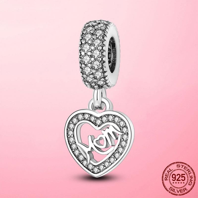 Follow Heart Compass Dangle Charms Beads Pendant Copper Fit Original Bracelets Bangle Diy For Jewelry Making