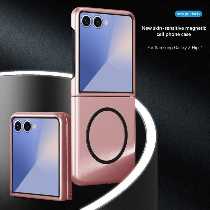Protective Case - BOOLING - for Samsung Galaxy Z Flip 7 - Shockproof - Magnetic Circle - Black
