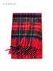 Red Plaid 100% Wool Scarf Autumn Winter for Women's Wraps Soft Warm Men Scarves Shawl Thin Lady Luxury Gifts British Style