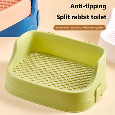Guinea Pig Litter Pan Plastic Small Animals Round Corner Tray Toilet Potty Trainer For Hamsters Ferret  Small Animals