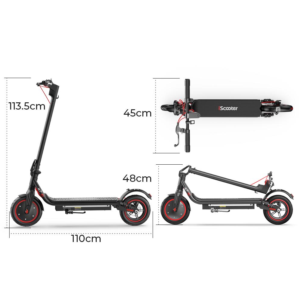 Electric Scooter Foldable iScooter W7 350W Motor Electric City Scooter Top Speed 35Km/h 36V 7.8AH Range 30Km Load 120Kg
