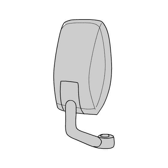 Caravan KG-DWGE25 Right Side Mirror Super Long GX 12 People QM1 96301-VW000 96301-VW205