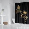 1 Piece Of 180X180Cm King And Queen Digital Printed Shower Curtain Partition Bathroom Waterproof And Mold Resistant