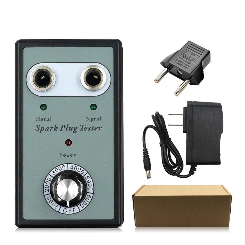 

Car Spark Plug Tester Dual Slot Ignition Coil Checker With EU Plug For 12V Engines