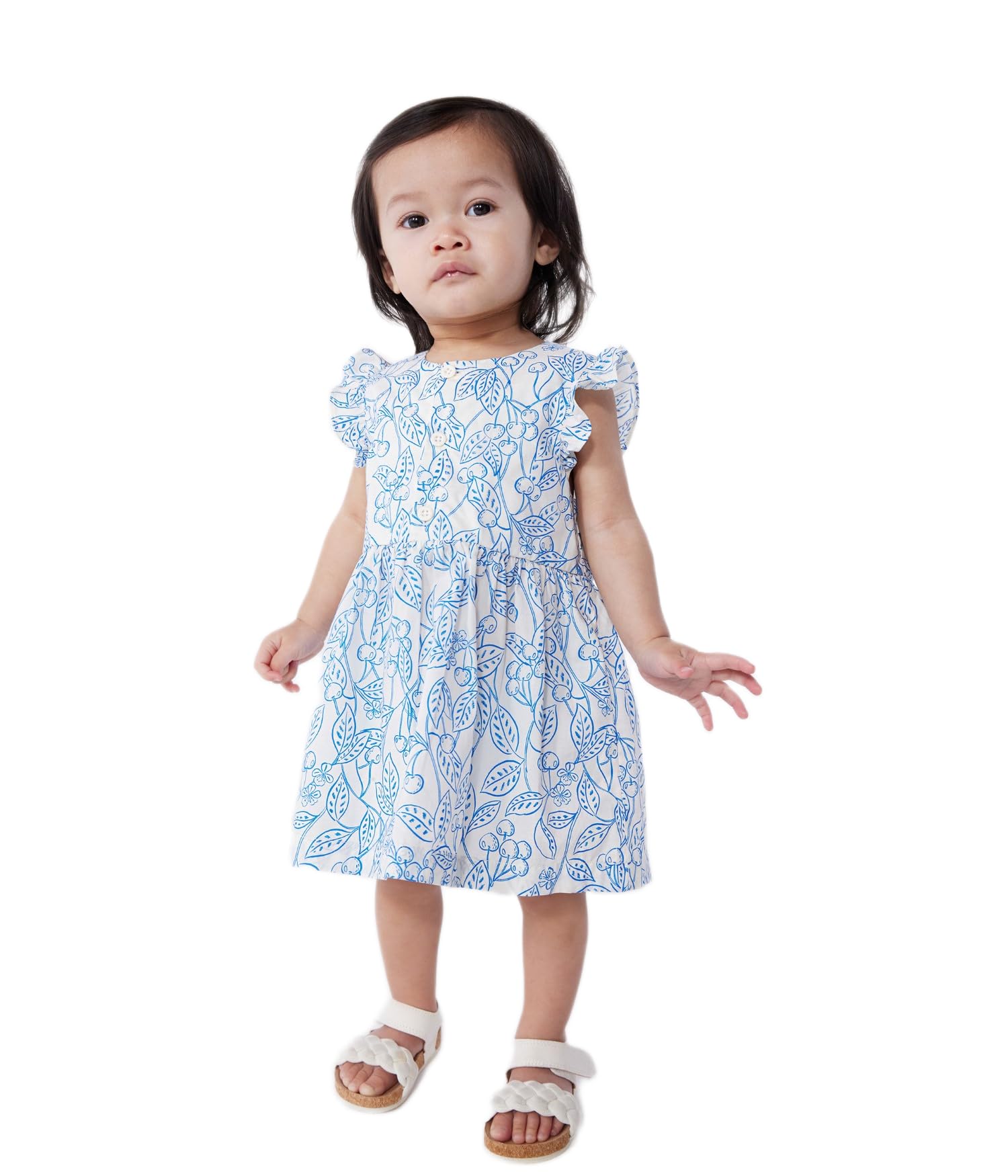

dress A0CLJ Blue 24 months 86cm [Petit Bateau] One-piece Off-white/Royal