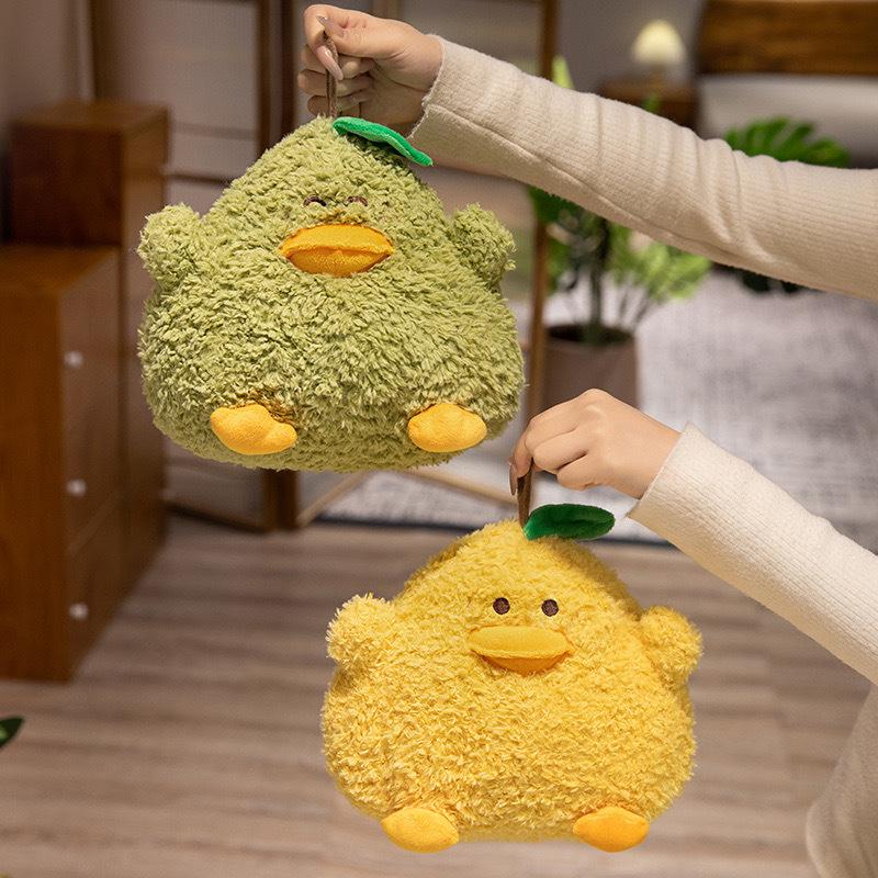 30cm Cute Duck Pear Plush Stuffed Doll Yellow Duck Children's Birthday Gift Soft Sofa Pillow Kawaii Room Decoration Ornament