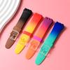 19mm Silicone Soft Bracelet for Swatch Colorful Rubber Watch Band  Sport Replacement Wrist Strap Accessories