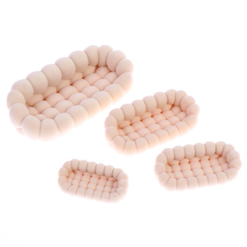 Dollhouse Simulation Cloud Sofa Model Dollhouse Living Room Furniture Decoration Dolls House Micro Scene Pretend Play Toys