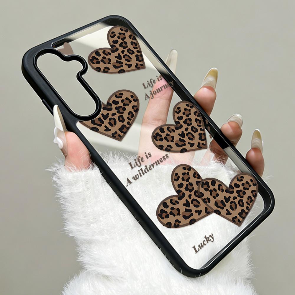 Silicone Leopard Phone Case For Samsung A56 5G Funda A17 A16 A55 A54 A15 A36 A35 A26 A25 A07 A06 A05s A05 A12 A13 A14 A34 Cover