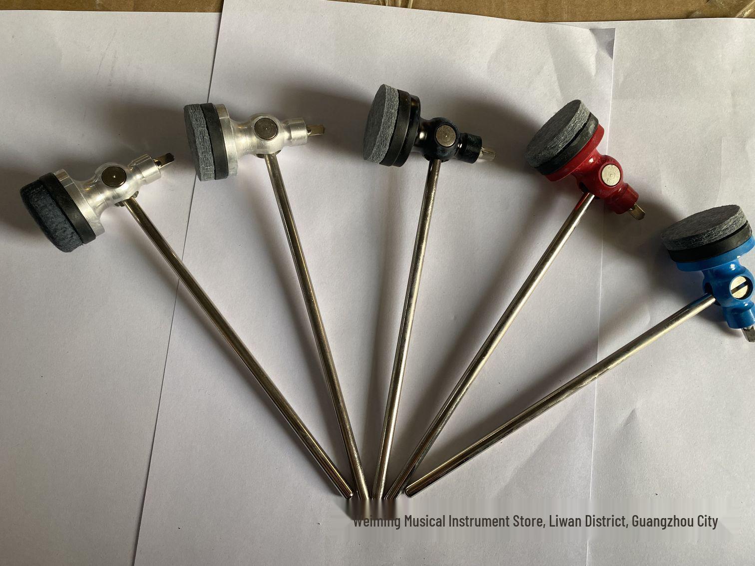 Wsmith Aluminum Jazz Drum Speed Pedal - Single & Double Options Flat Cotton Head