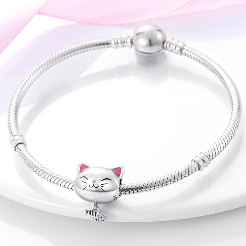 Cute Animals Beads Charms Fit Original 3Mm Bracelet Dog Cat Owl Rabbit Diy Jewelry Making Animals Protection