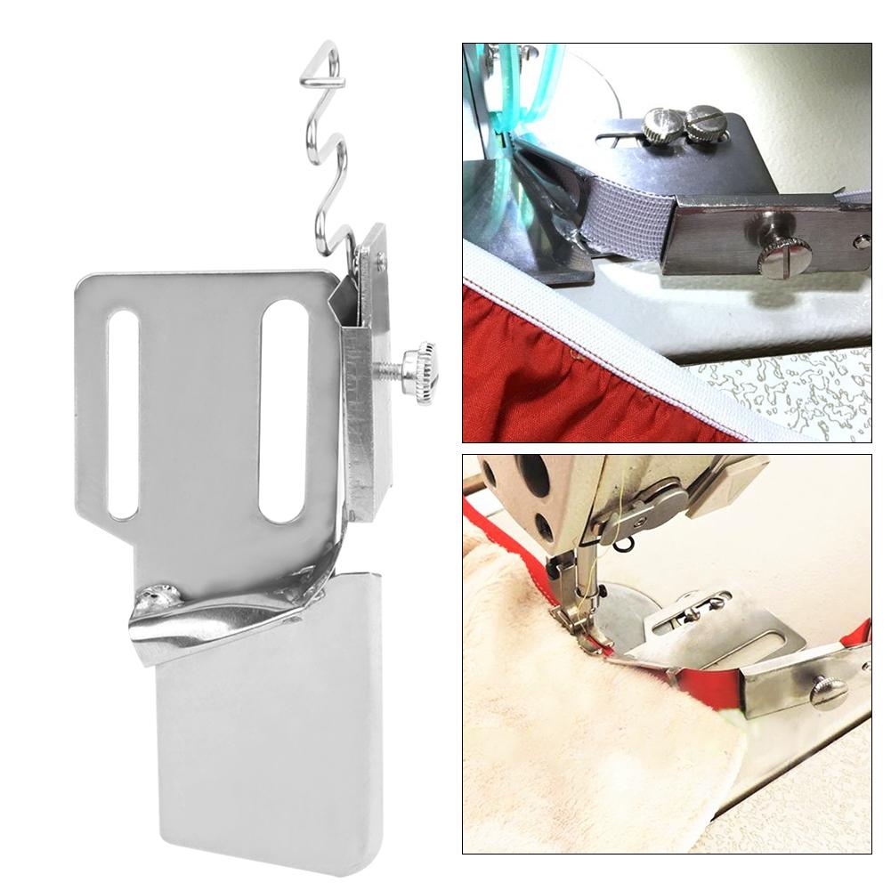Rubber Band Hemmer Metal Adjustable Elastic Single Needle Sewing Machine Accessories(Inlet 19MM )