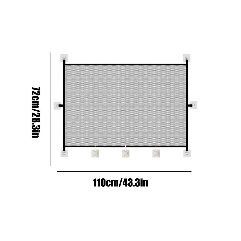 Foldable Pet Gate No Drill Mesh Safety Barrier for Dogs Cats Indoor Fence Portable Pet Barrier for Doorways Hallways Stairs