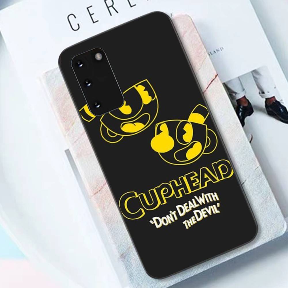 

Popular Animation C-Cuphead S-Show Phone Case For Samsung S 24 Fe 25 Ultra Plus 20 Lite 21 30 22 23 24 22 Ultra 5G Fundas For Samsung S23 5G