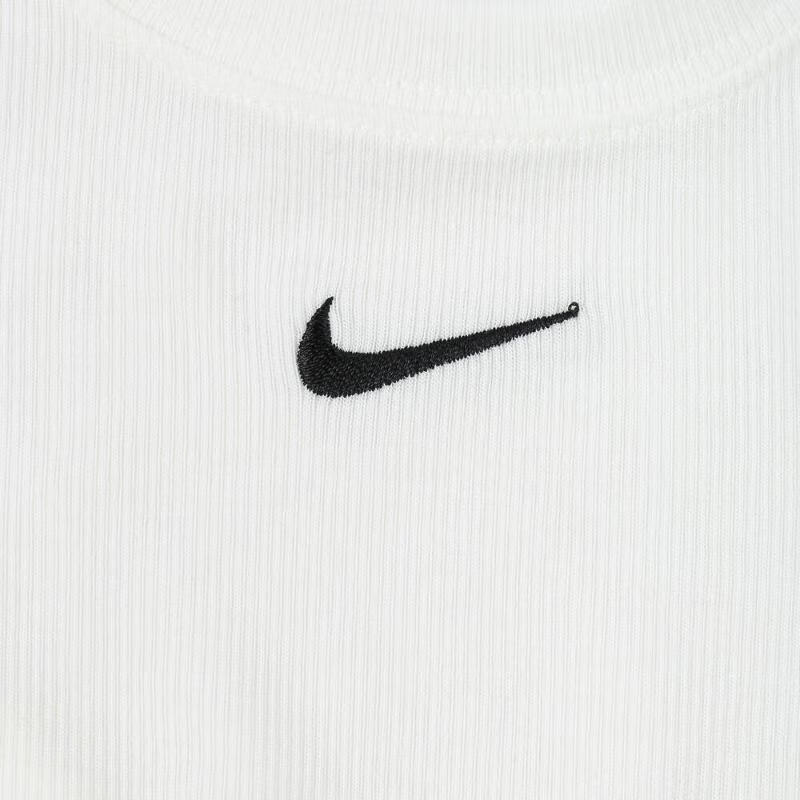 Nike Solid Color Round Neck Backless Casual Short Sleeve T-Shirt Women Tops Beige FN3665-133