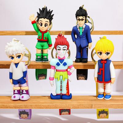 Anime Hunter X Hunter Keychain, Cosplay GON·FREECSS Doll Killua Figure Keyrings Car Bag Key Chain Accessories Wholesale
