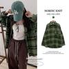 The Pink Oversized Check Pattern Shirt Jacket