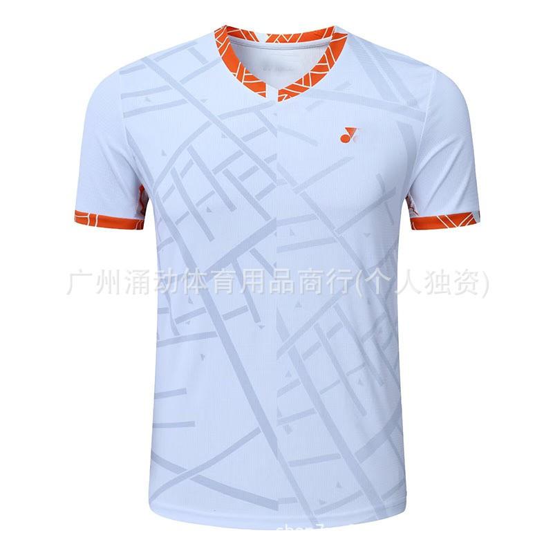 Womens Mens Badminton Training Shirt Short Sleeve Quick-Dry Breathable Sport Top Practice Match Gym Running