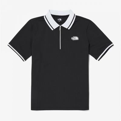 [north Face Official] Nt7pq37a Women S Ice Field Short Sleeve Zip Up Polo