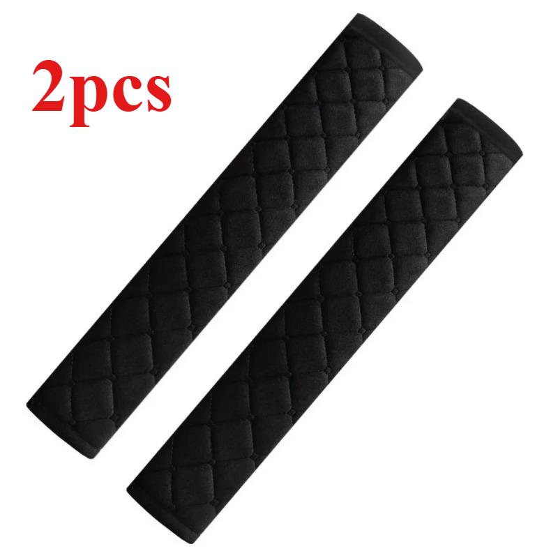 

2 pieces of adjustable plush car seat belt covers, shoulder pads, adult car interior accessories