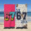 Funny Six Seven 67 Towel Sports Quick Dry Travel Camping Gear Sandproof Soft Light Large Beach Towel