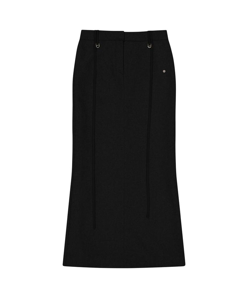Ohos Layered Wool Skirt / Black