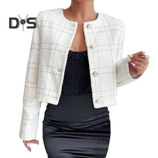 

Женское пальто без воротника, однобортное, с длинными рукавами, короткое, в деловом стиле, куртка для поездок на работу, весна-осень, верхняя одежда L белый