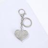 Fashion Heart Key Holder Rhinestoned Keyring Zinc Alloy Keychain Hanging Pendant Charm For Everyday Carry