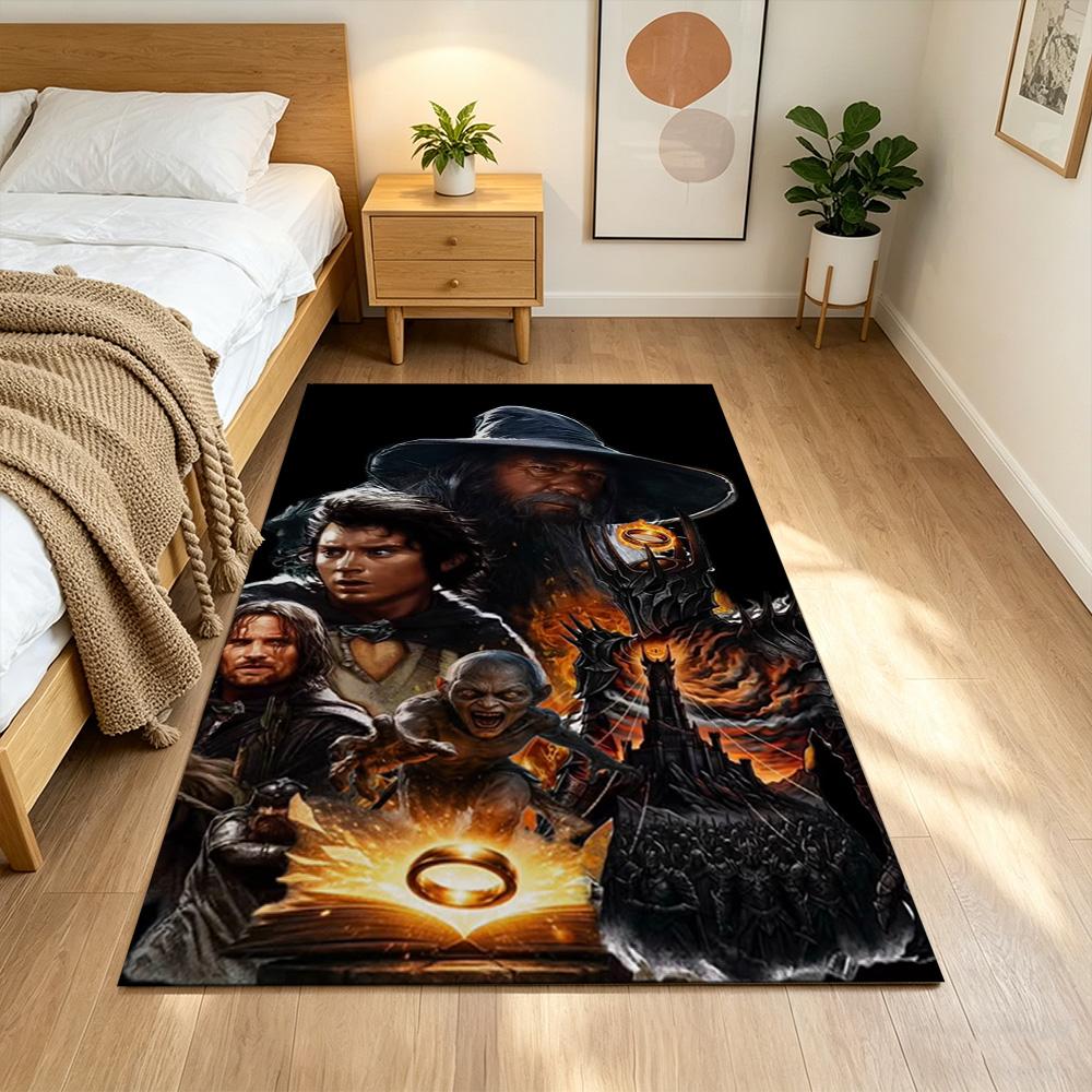 Lord Rings Floor Mat Perfect for Hallway Foyer Bedrooms Dining Room Anti-slip Rug Anime Office Decor Perfect Gift for Women/Men