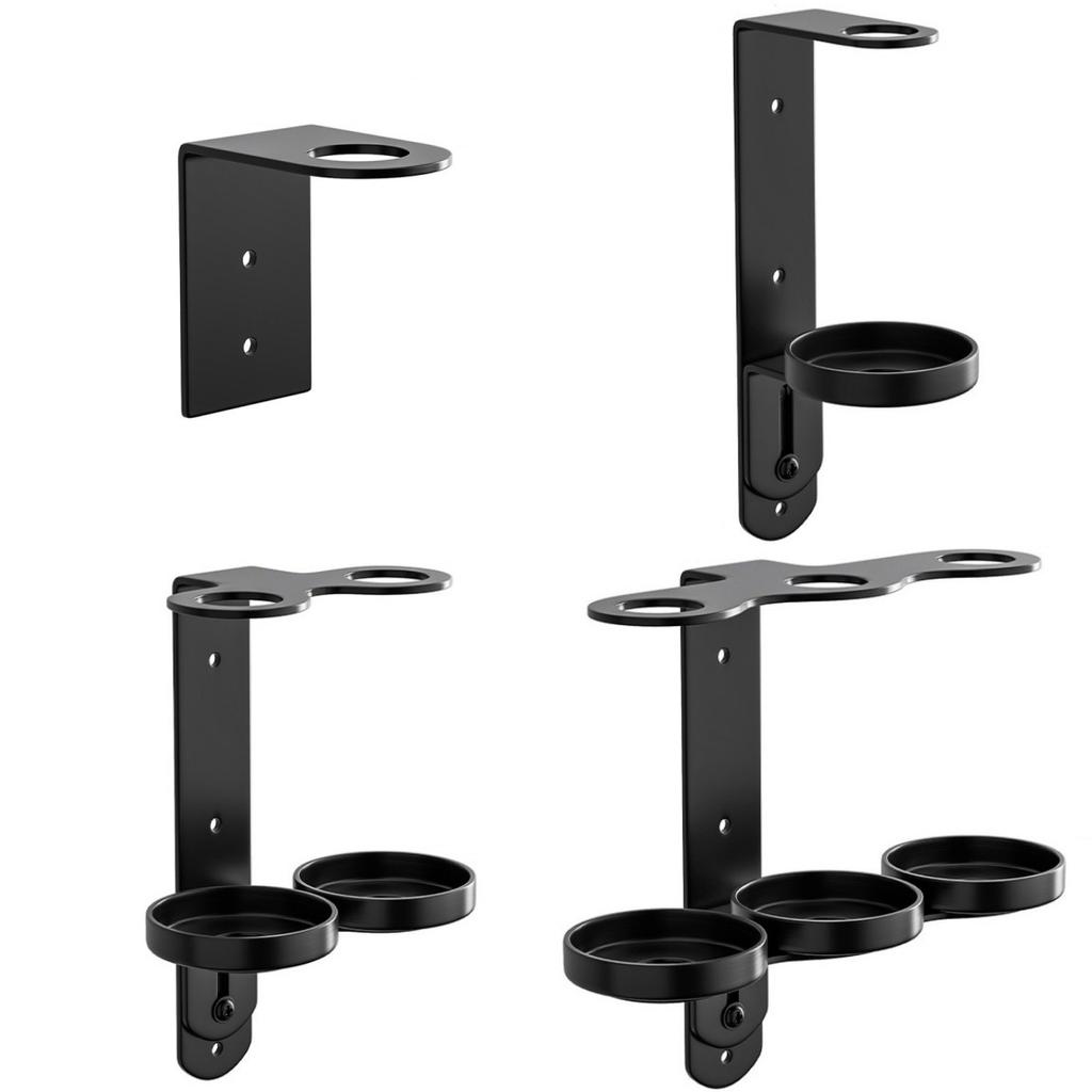 Functional Wall Mount Soap Dispenser Bracket with Shower Gel Shampoo Rack