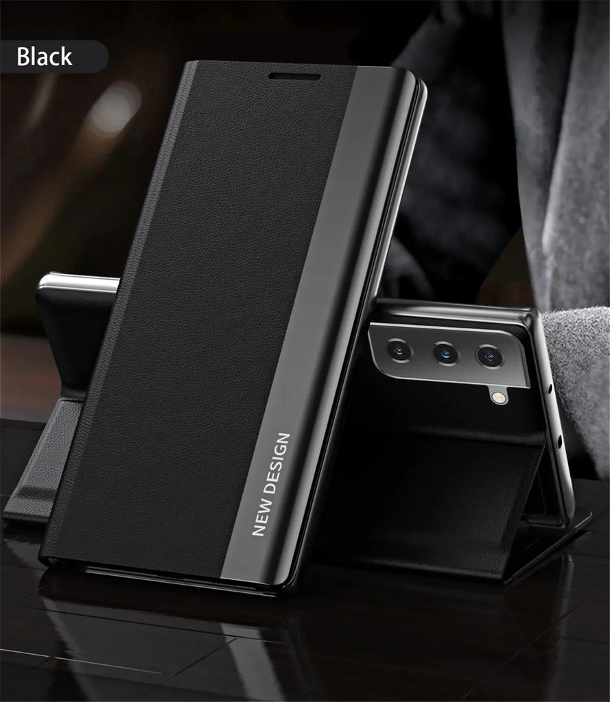 Luxury Leather Flip Case For Samsung Galaxy S25 Edge S24 S23 S22 S21 S20 Ultra S10 Plus S23 S21 S24 FE Note 20 Ultra Stand Cover