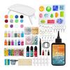 UNOKKI UV Resin Starter Kit, Full Set for Beginners, High Transparency, Quick Solidifying Resin Liquid, UV Curing Light, Molding, Coloring Materials,