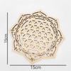 5pcs/lot 15cm Tree of Life Chakra Flower of Life Natural Symbol Wood Carved Coaster Home Kitchen Decor Creative Pattern Coaster