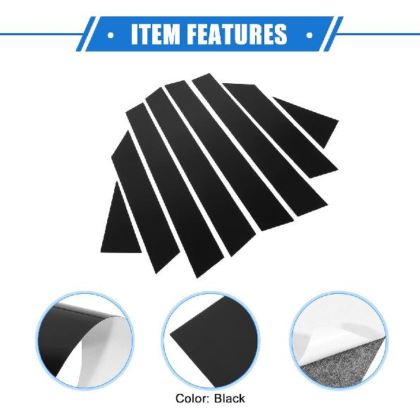 8 Pcs Pillar Posts Door Window Trim Cover Compatible for Nissan Altima 2013-2018, Durable Plastic Black Anti Scratch Stickers Door Pillar Cover